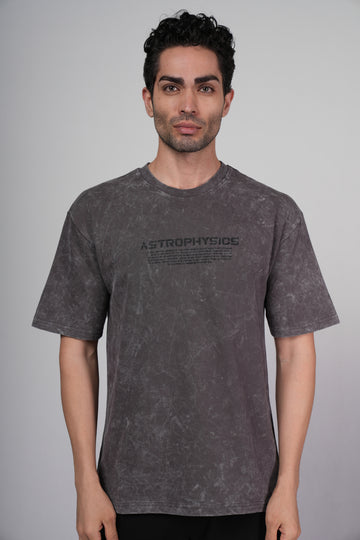 Outlaws Acid Wash Grey T-Shirt for Men
