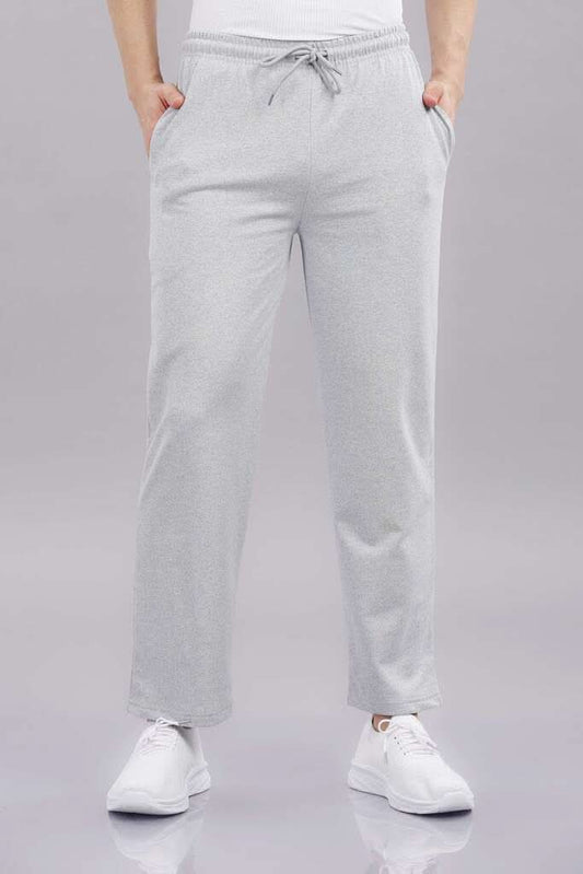 Outlaws men white track pants cotton blend front view