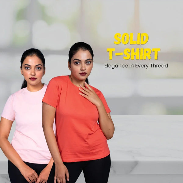solid t shirt women