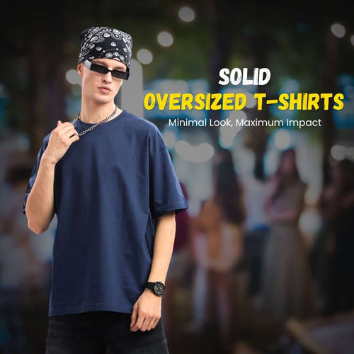 Solid Oversized T-Shirts