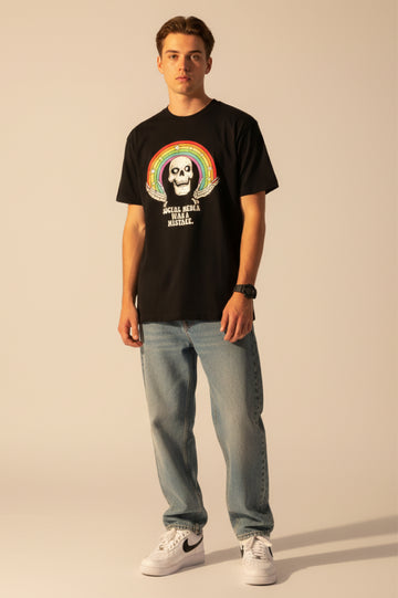 Men’s Outlaws Regular Printed T-Shirt – 100% Cotton Casual Wear