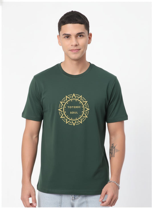 Men’s Outlaws Regular Fit T-Shirt with Tribal Theme Print | 100% Cotton Casual Wear