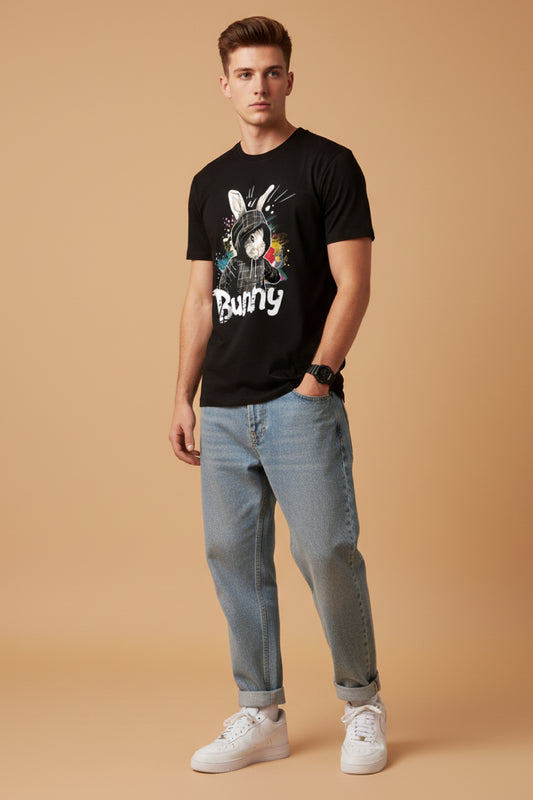 Men’s Outlaws Regular Printed T-Shirt – 100% Cotton Casual Wear