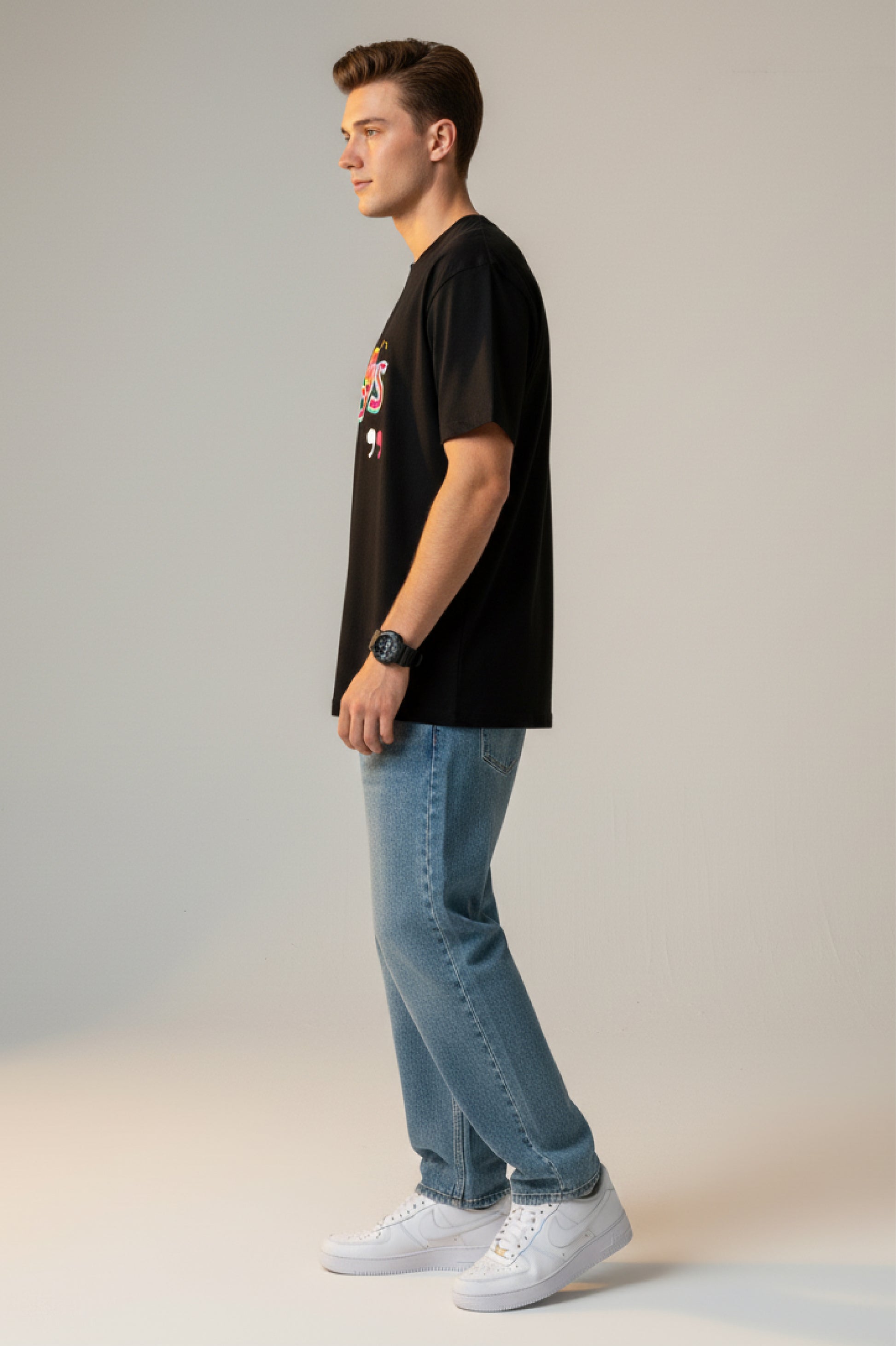 Men’s Outlaws Regular Printed T-Shirt – 100% Cotton Casual Wear