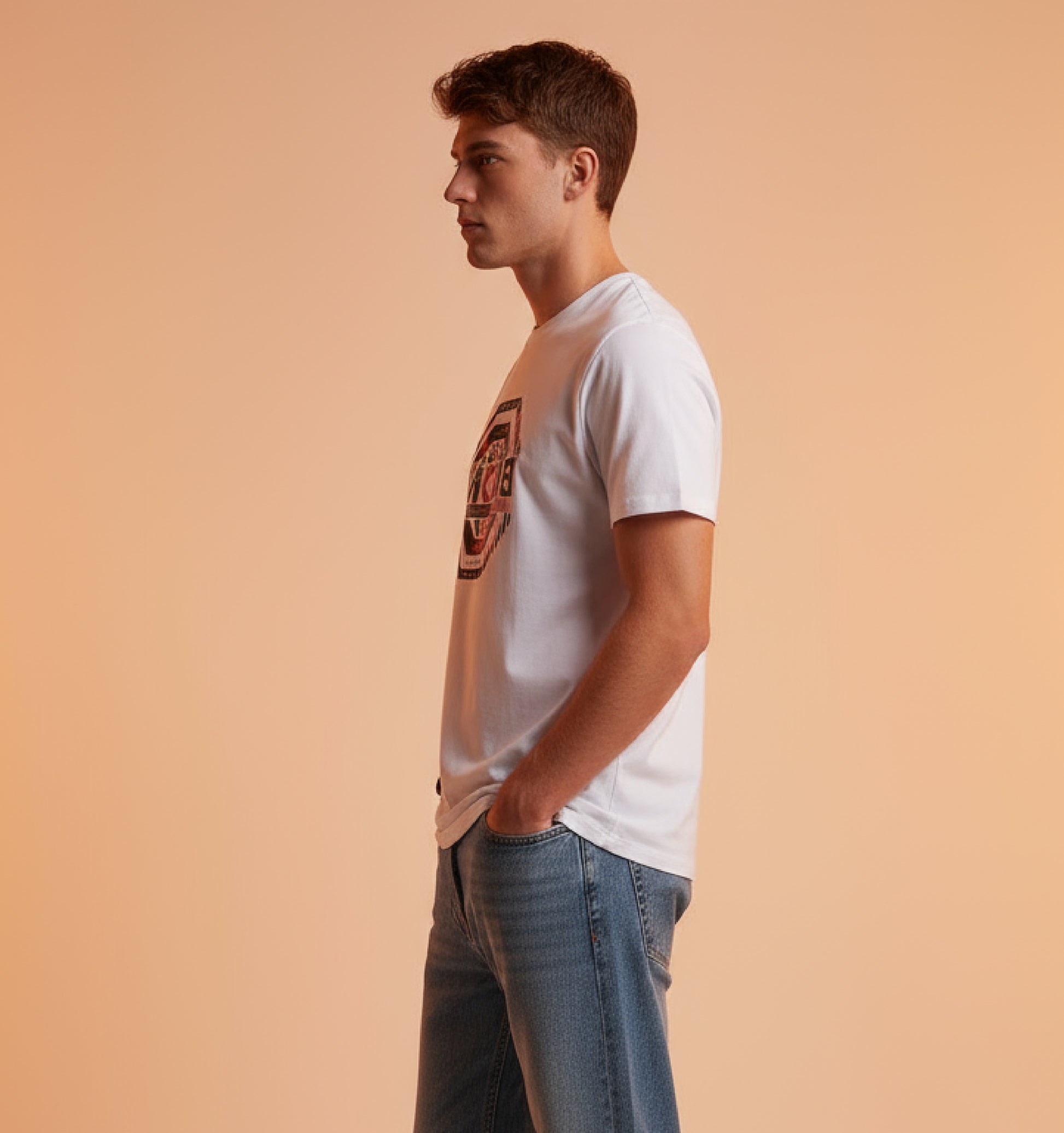 Men’s Outlaws Regular Printed T-Shirt – 100% Cotton Casual Wear