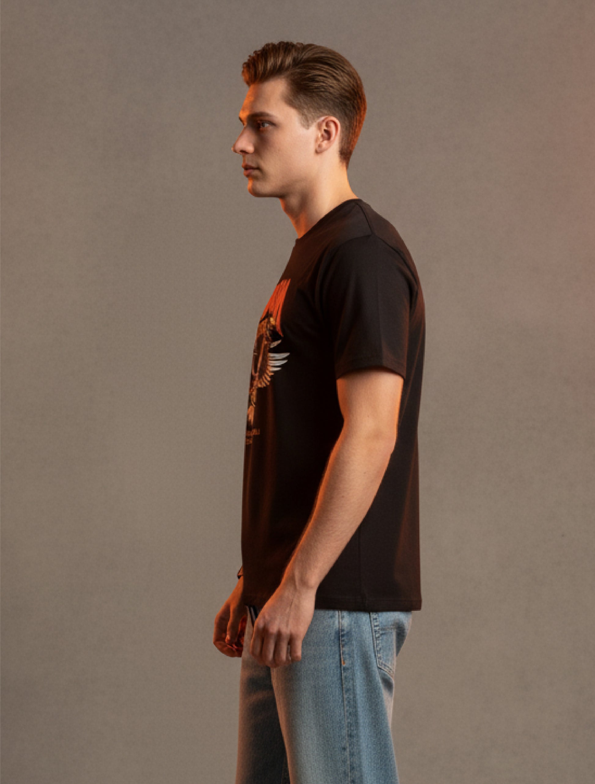 Men’s Outlaws Regular Printed T-Shirt – 100% Cotton Casual Wear