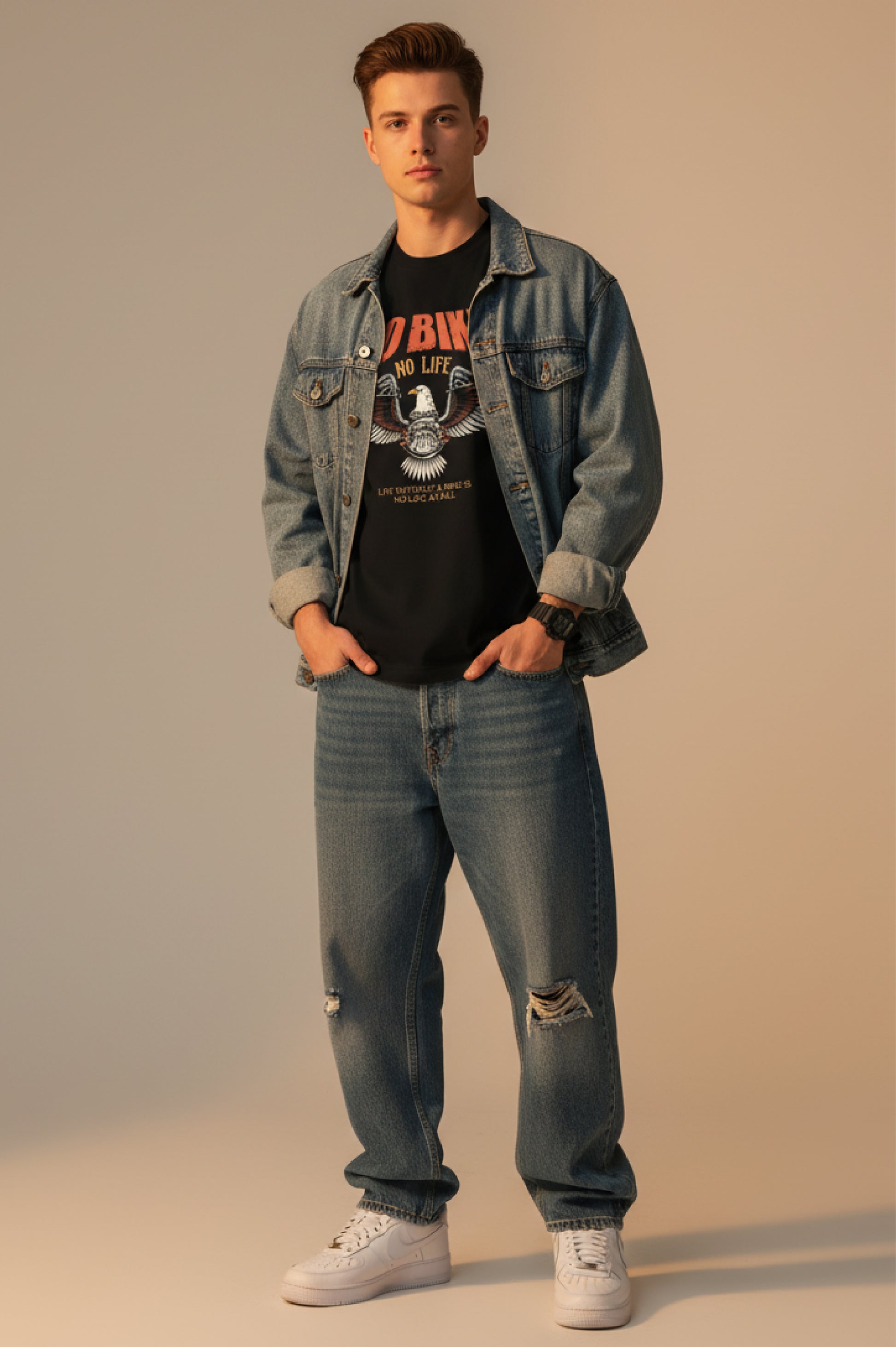 Men’s Outlaws Regular Printed T-Shirt – 100% Cotton Casual Wear