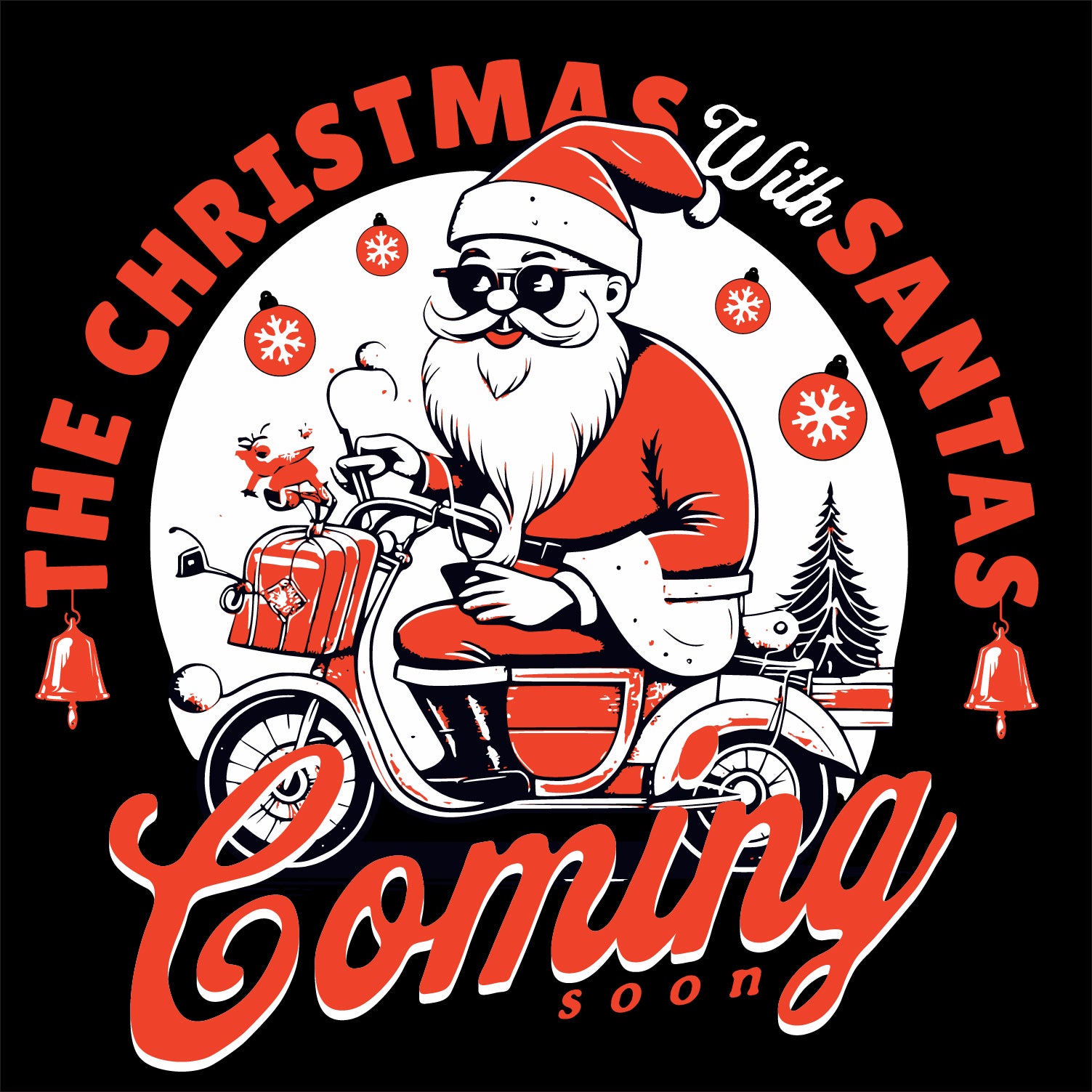 Men’s Outlaws Christmas Printed T-Shirt – 100% Cotton Festive Casual Wear