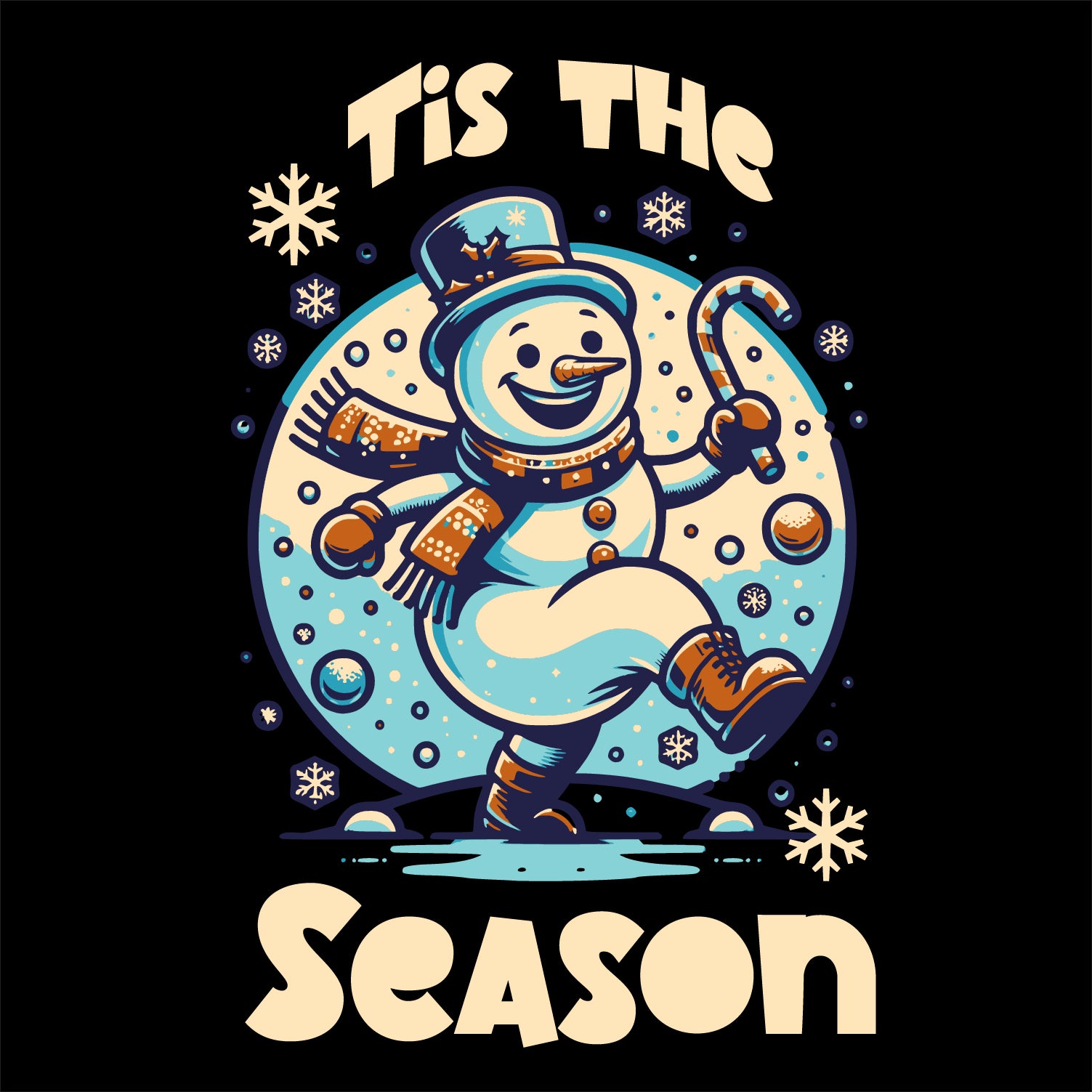 Men’s Outlaws Christmas Printed T-Shirt – 100% Cotton Festive Casual Wear