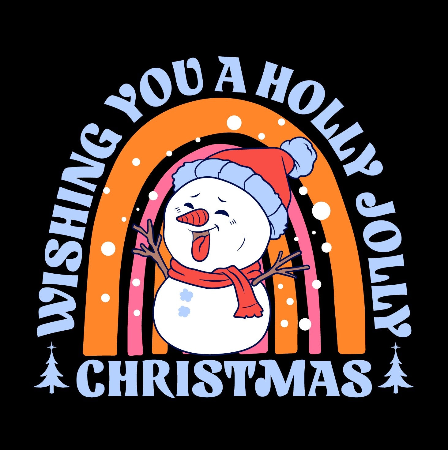 Men’s Outlaws Christmas Printed T-Shirt – 100% Cotton Festive Casual Wear