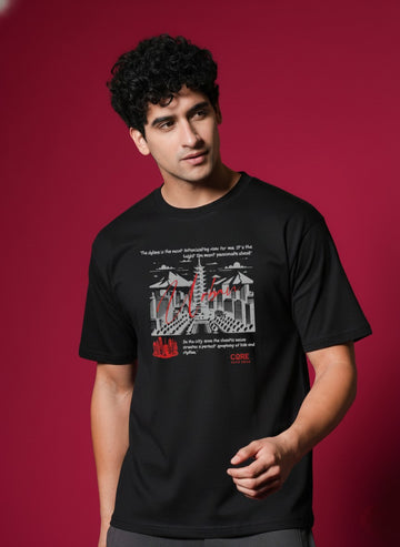 Men’s Outlaws Regular Printed T-Shirt – 100% Cotton Casual Wear