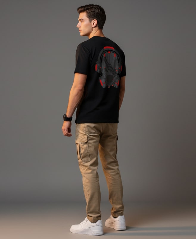 Men’s Outlaws Regular Printed T-Shirt – 100% Cotton Casual Wear