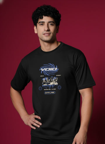 Men’s Outlaws Regular Printed T-Shirt – 100% Cotton Casual Wear