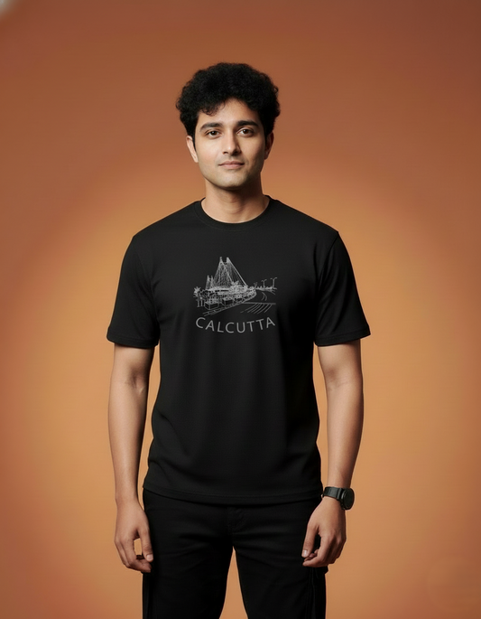 Men’s Outlaws Regular Fit T-Shirt with Calcutta City Graphic | 100% Cotton Casual Wear