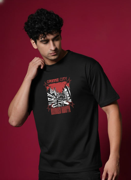 Men’s Outlaws Regular Printed T-Shirt – 100% Cotton Casual Wear