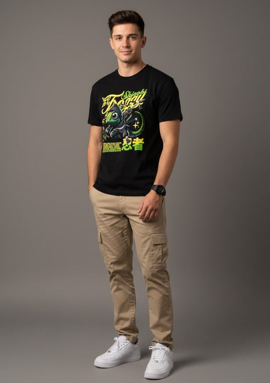Men’s Outlaws Regular Printed T-Shirt – 100% Cotton Casual Wear