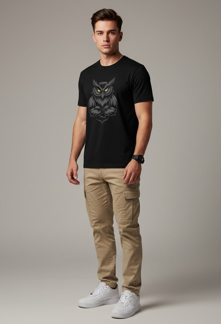Men’s Outlaws Regular Printed T-Shirt – 100% Cotton Casual Wear