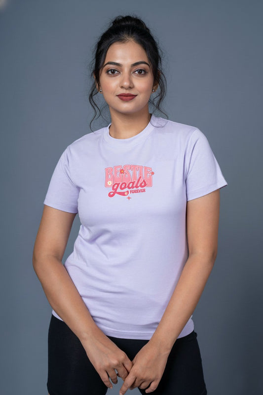"Bestie Goals Forever" T-Shirt – 100% Cotton | Bio-Wash | Soft & Stylish