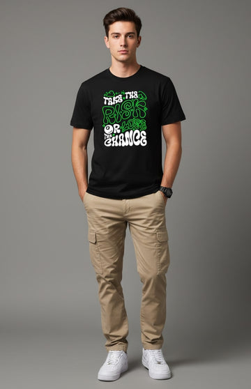 Men’s Outlaws Regular Printed T-Shirt – 100% Cotton Casual Wear