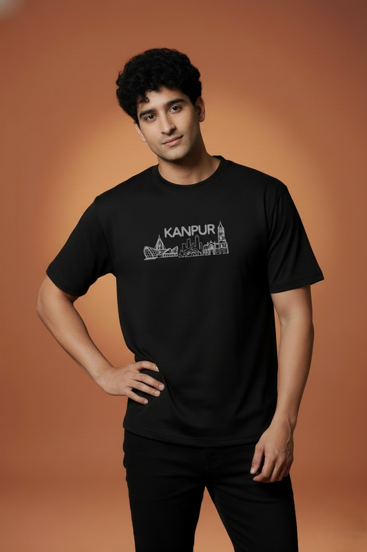 Men’s Outlaws Regular Fit T-Shirt with Kanpur City Graphic | 100% Cotton Casual Wear