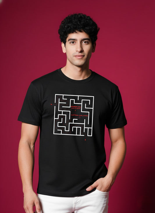 Men’s Outlaws Regular Printed T-Shirt – 100% Cotton Casual Wear