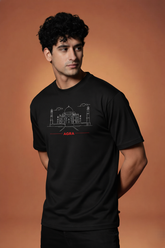 Men’s Outlaws Regular Fit T-Shirt with Agra City Graphic | 100% Cotton Casual Wear