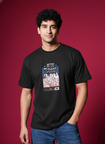 Men’s Outlaws Regular Printed T-Shirt – 100% Cotton Casual Wear