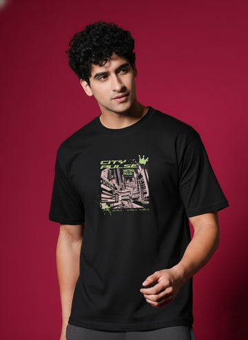 Men’s Outlaws Regular Printed T-Shirt – 100% Cotton Casual Wear