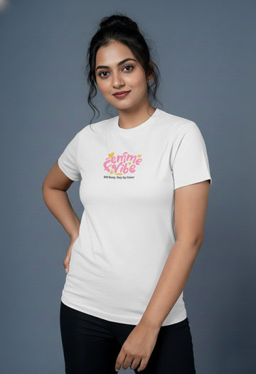 “Femme Vibe” Graphic T-Shirt – 100% Cotton | Bio-Wash | Premium Comfort