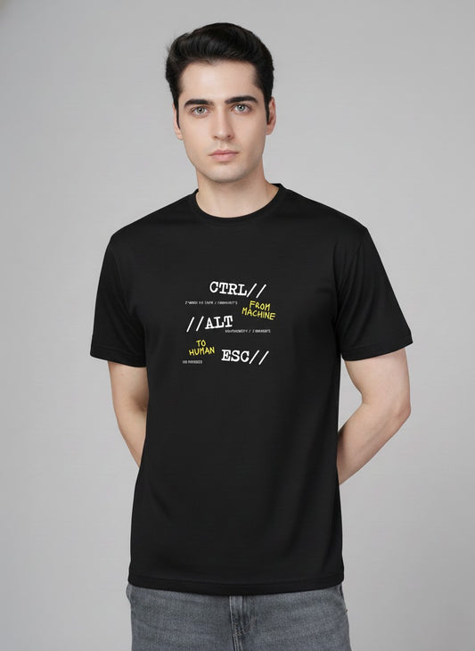 Men’s Outlaws Regular Printed T-Shirt – 100% Cotton Casual Wear