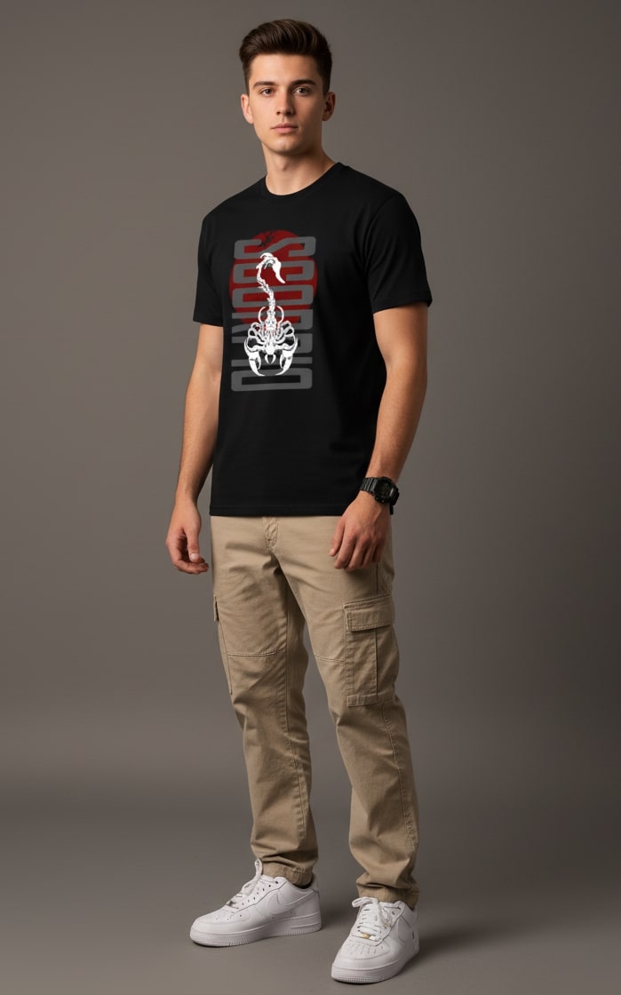 Men’s Outlaws Regular Printed T-Shirt – 100% Cotton Casual Wear