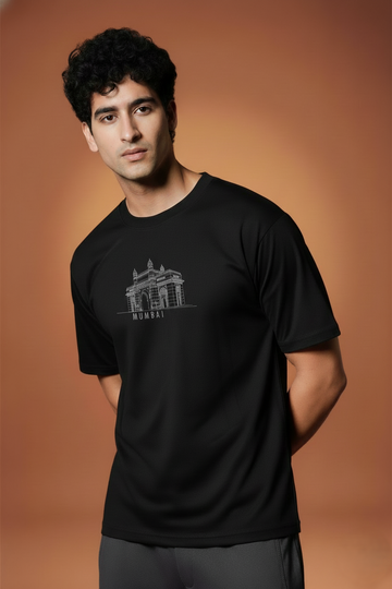 Men’s Outlaws Regular Fit T-Shirt with Mumbai City Graphic | 100% Cotton Casual Wear
