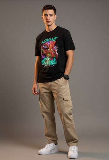 Men’s Outlaws Regular Printed T-Shirt – 100% Cotton Casual Wear