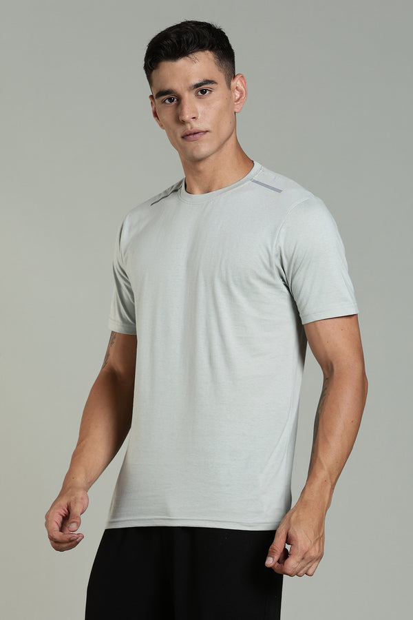 Outlaws Light Grey Athleisure T-shirt for Men