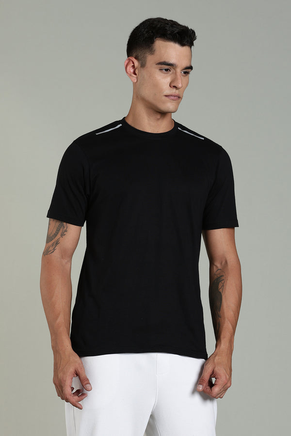 Outlaws Black Athleisure T-shirt for Men