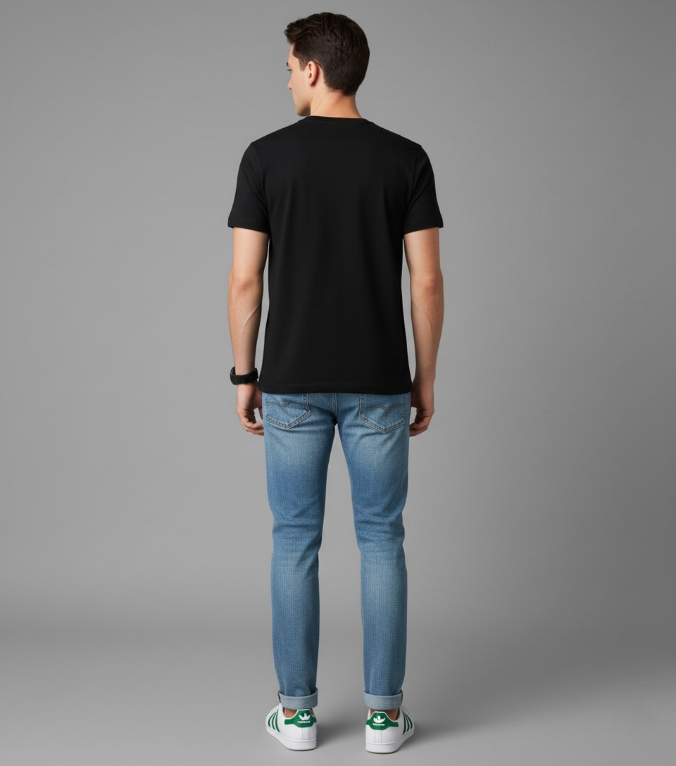 Men’s Outlaws Christmas Printed T-Shirt – 100% Cotton Festive Casual Wear