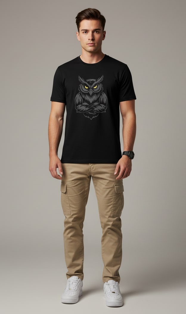 Men’s Outlaws Regular Printed T-Shirt – 100% Cotton Casual Wear