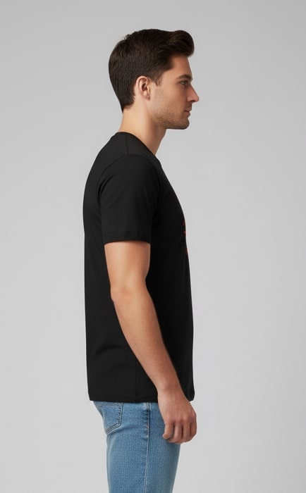 Men’s Outlaws Christmas Printed T-Shirt – 100% Cotton Festive Casual Wear