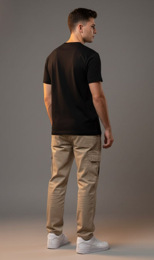 Men’s Outlaws Regular Printed T-Shirt – 100% Cotton Casual Wear