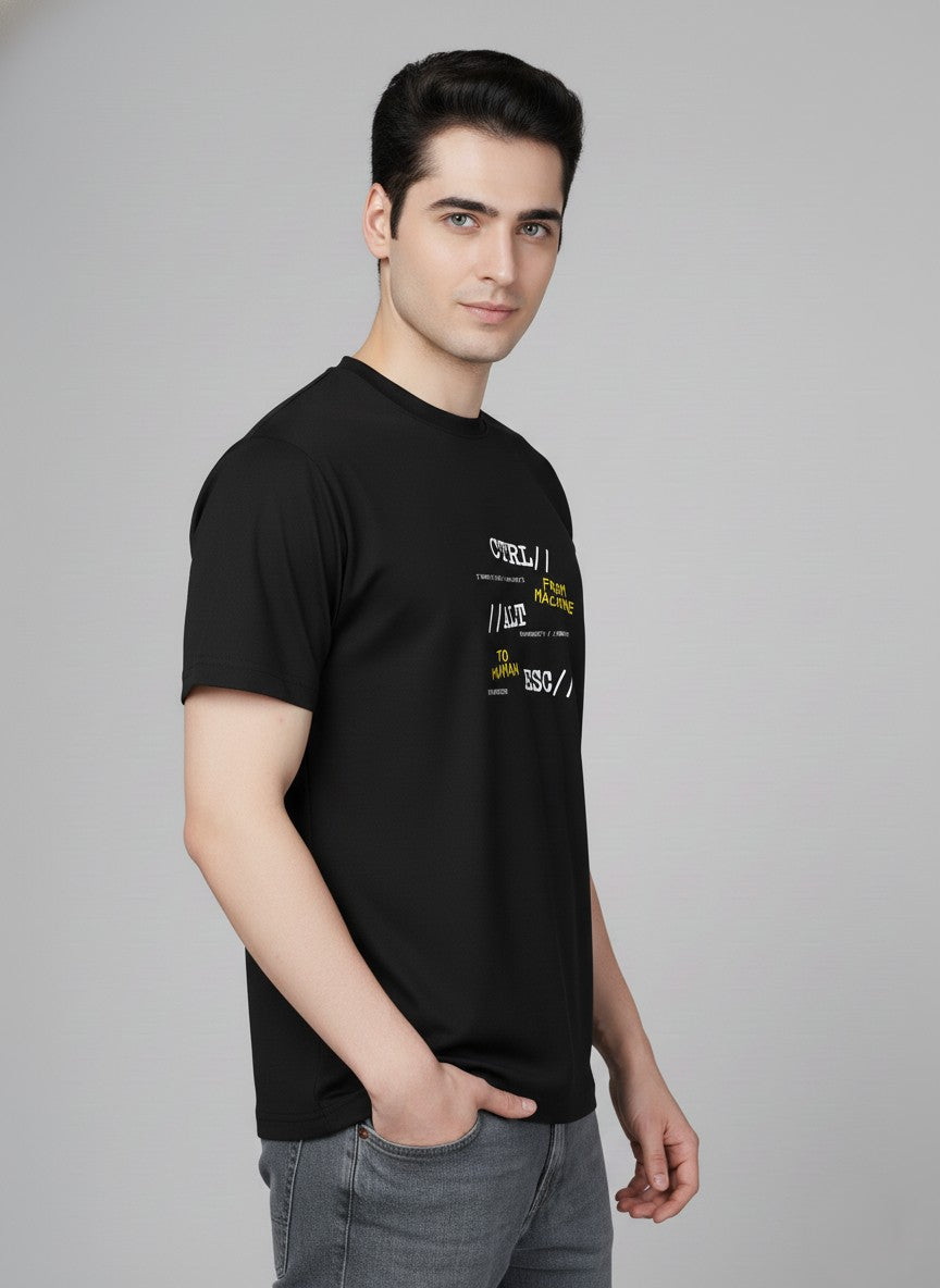 Men’s Outlaws Regular Printed T-Shirt – 100% Cotton Casual Wear