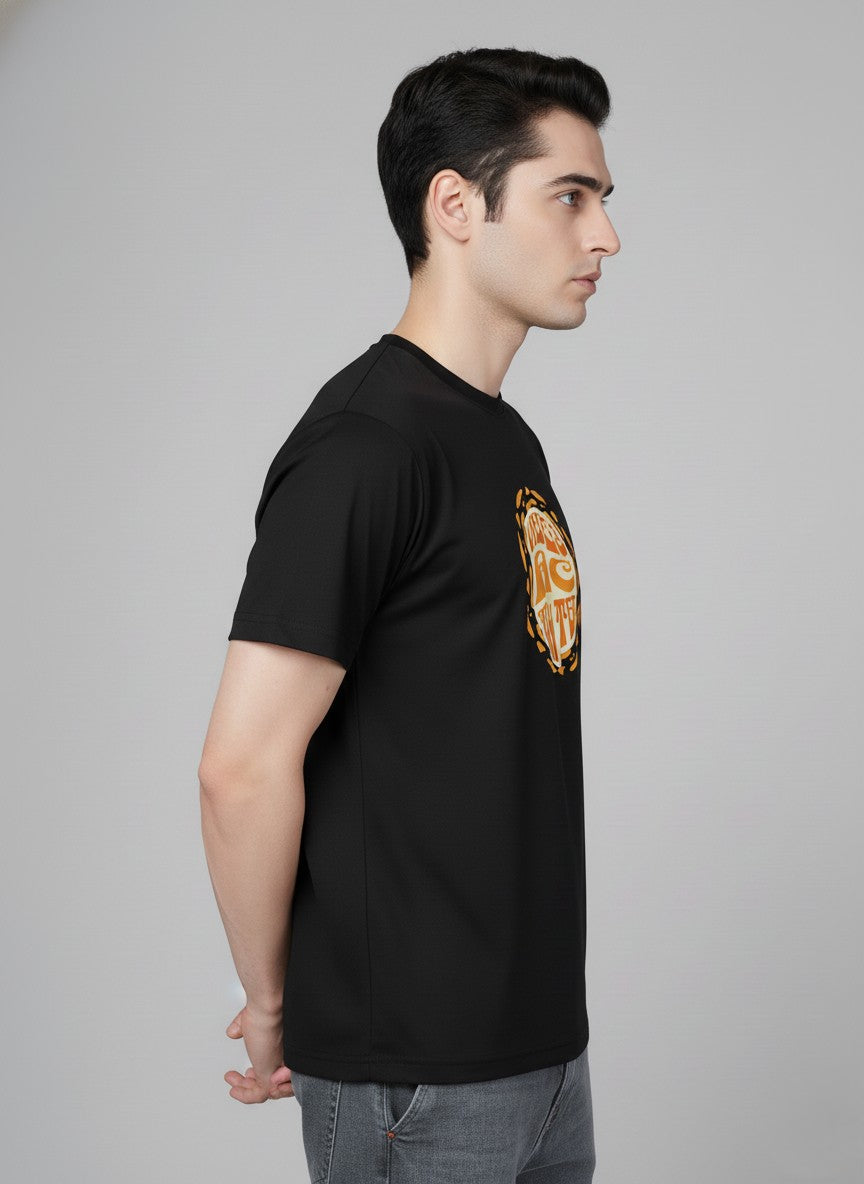 Men’s Outlaws Regular Printed T-Shirt – 100% Cotton Casual Wear