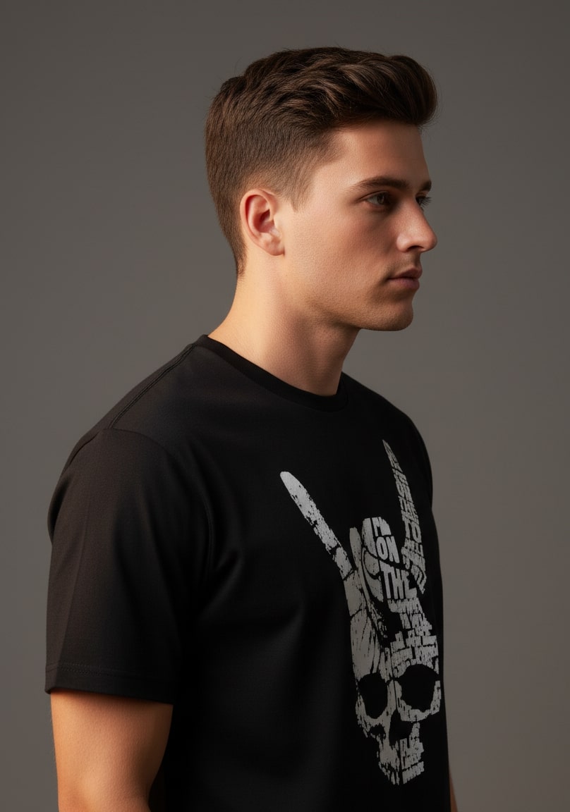 Men’s Outlaws Regular Printed T-Shirt – 100% Cotton Casual Wear