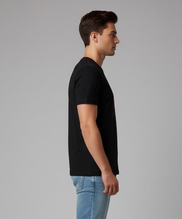 Men’s Outlaws Christmas Printed T-Shirt – 100% Cotton Festive Casual Wear