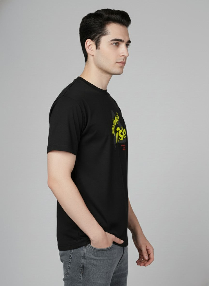 Men’s Outlaws Regular Printed T-Shirt – 100% Cotton Casual Wear