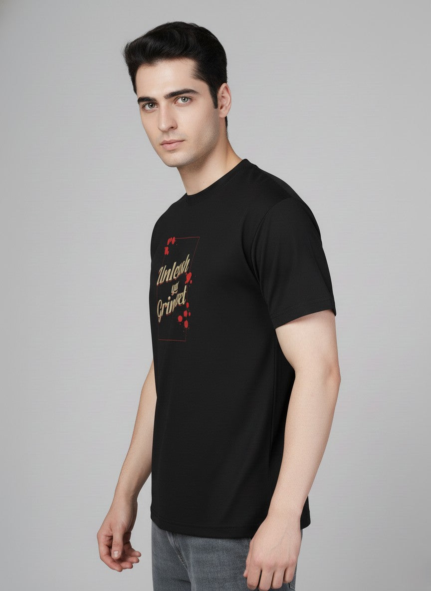 Men’s Outlaws Regular Printed T-Shirt – 100% Cotton Casual Wear