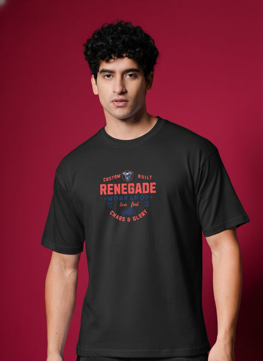 Men’s Outlaws Regular Printed T-Shirt – 100% Cotton Casual Wear