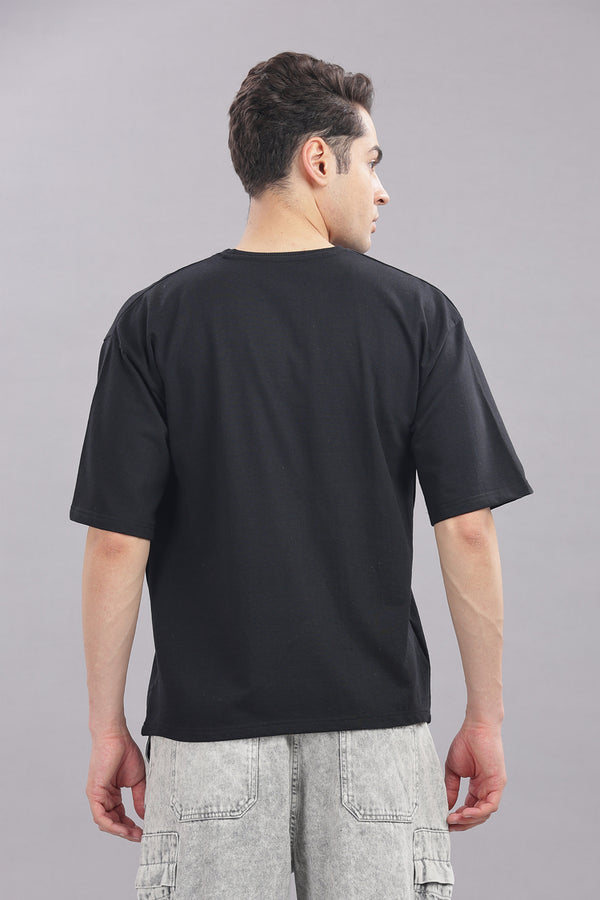 Outlaws Oversized Black T-shirt for Men