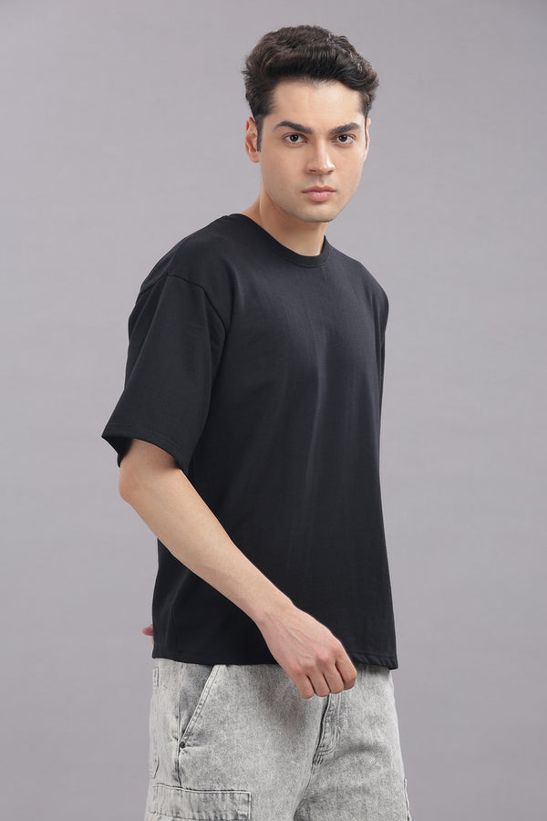 Outlaws Oversized Black T-shirt for Men