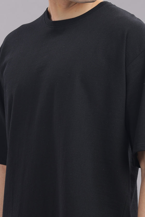 Outlaws Oversized Black T-shirt for Men