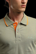 OutlawsFashion Country Club Olive Green Polo T-Shirt for Men